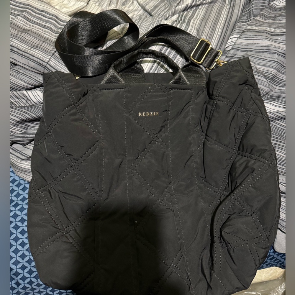Kedzie Black Quilted Shoulder Bag